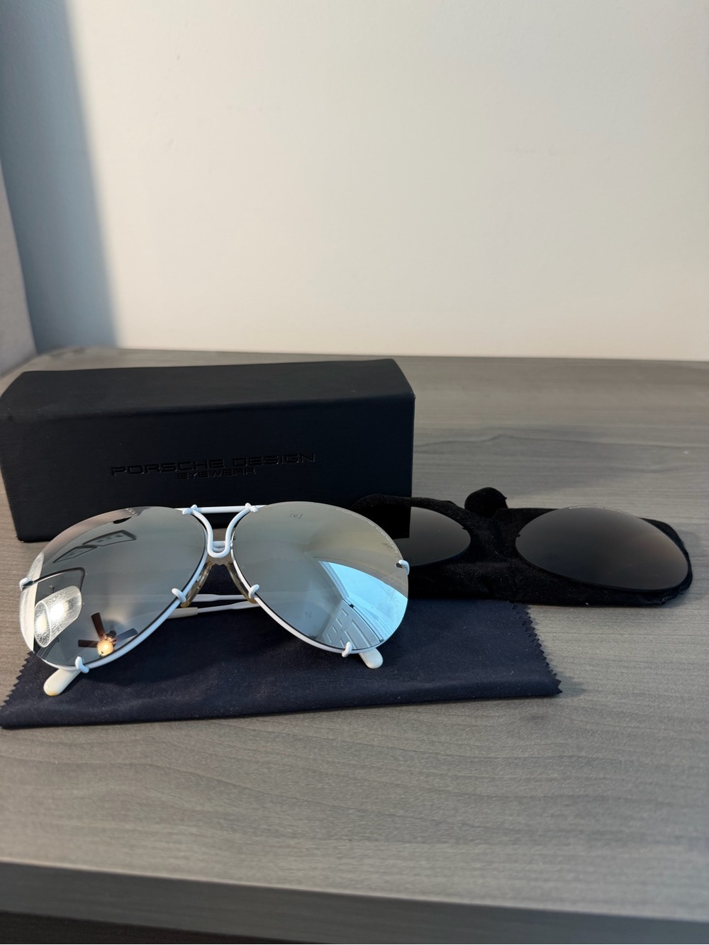Porsche Design Men’s Aviator Sunglasses - Silver Mirror Lenses